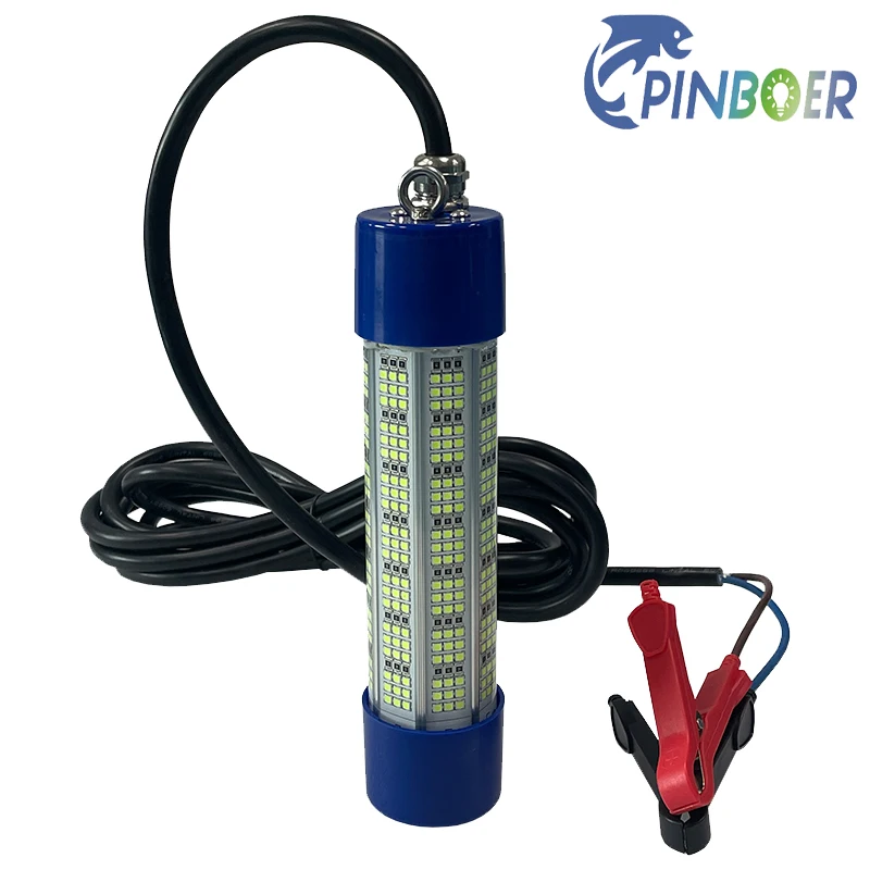 Imagem -05 - Pinboer-luz de Pesca Subaquática Lâmpada Led Submersível de Alta Potência Isca e Localizador Verde e Branco 12v 200w 300w