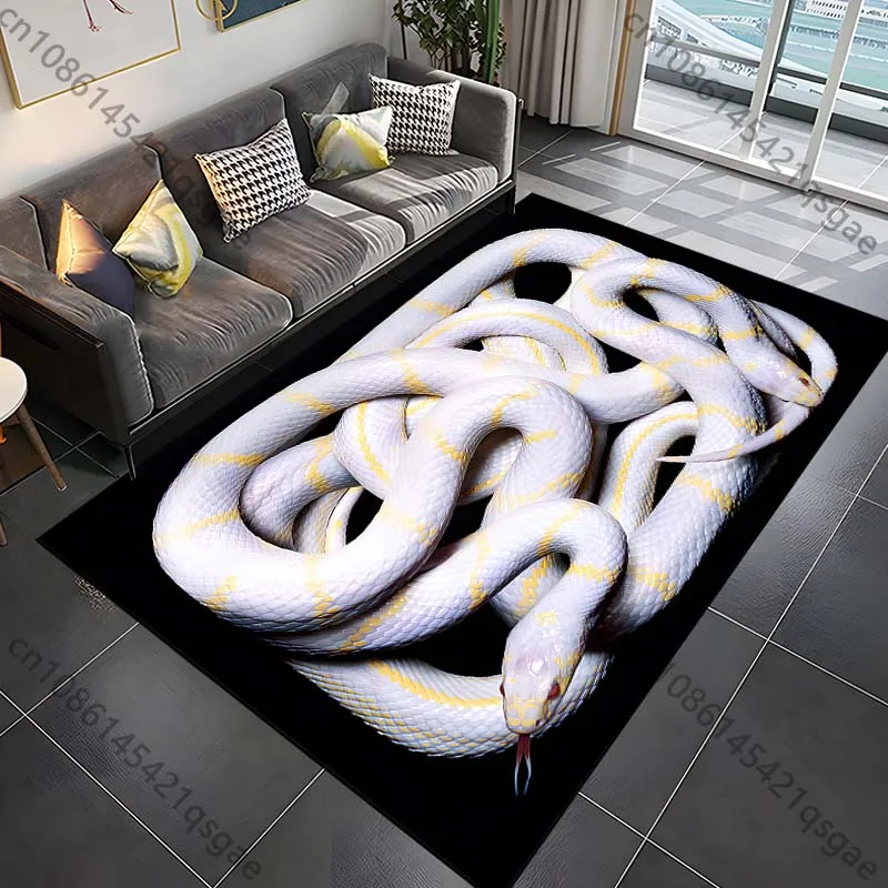 Snake Viper Python Pattern Rug for Living Room Bedroom Bedside Bathroom Floor Mat Home Area Rug Carpets Room Decor for Gift