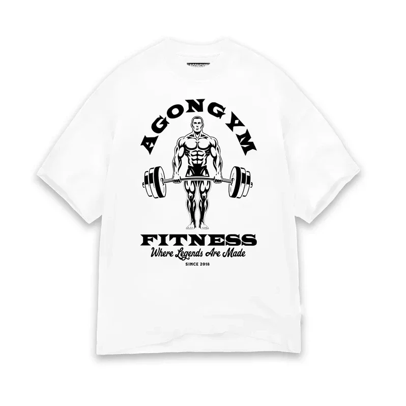 AGON GYM Fitness T-Shirt – Where Legends Are Made Grafik-T-Shirt für Herren