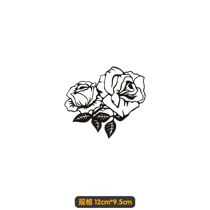 Waterproof Rose Vinyl Decal Creative Decorative Sticker For Car Bumper Electric Motorcycle Body Scratch Hiding