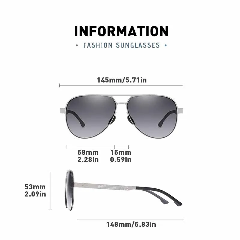 Men's Driving Sunglasses  New Fashion Luxury Brand Design Metal Frame UV-resistant  Eyeglasses High Quality Eye Protection