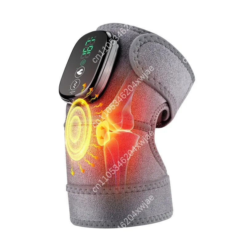 USB Rechargeable Heating Knee Shoulder Wrap Vibration Massager Warm Support for Elderly Relieve Joint Pain and Muscle Soreness