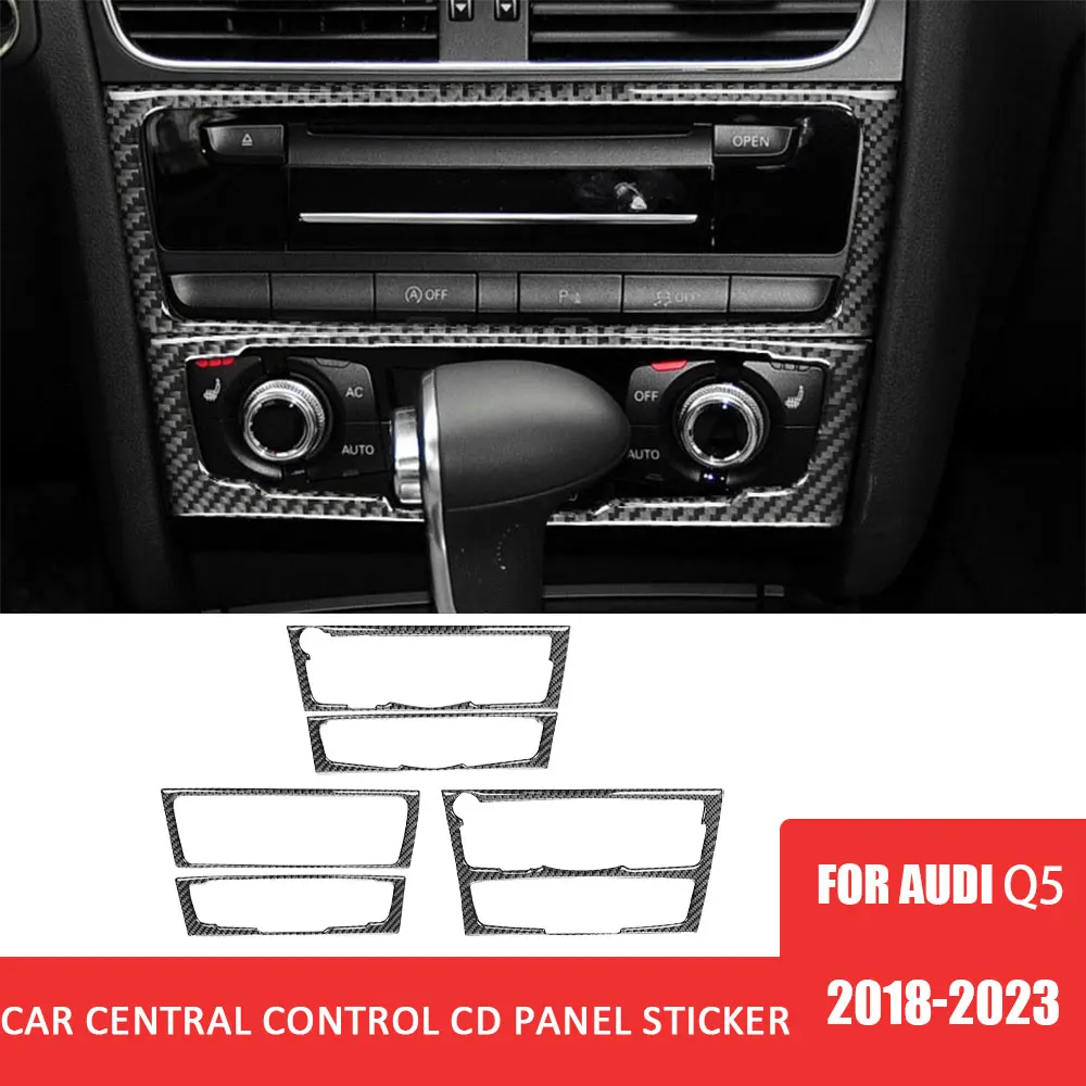 

Carbon Fiber Car Central Control CD Panel Decoration Trim Sticker for Audi Q5 2018-2023 Auto Interior Styling Accessories