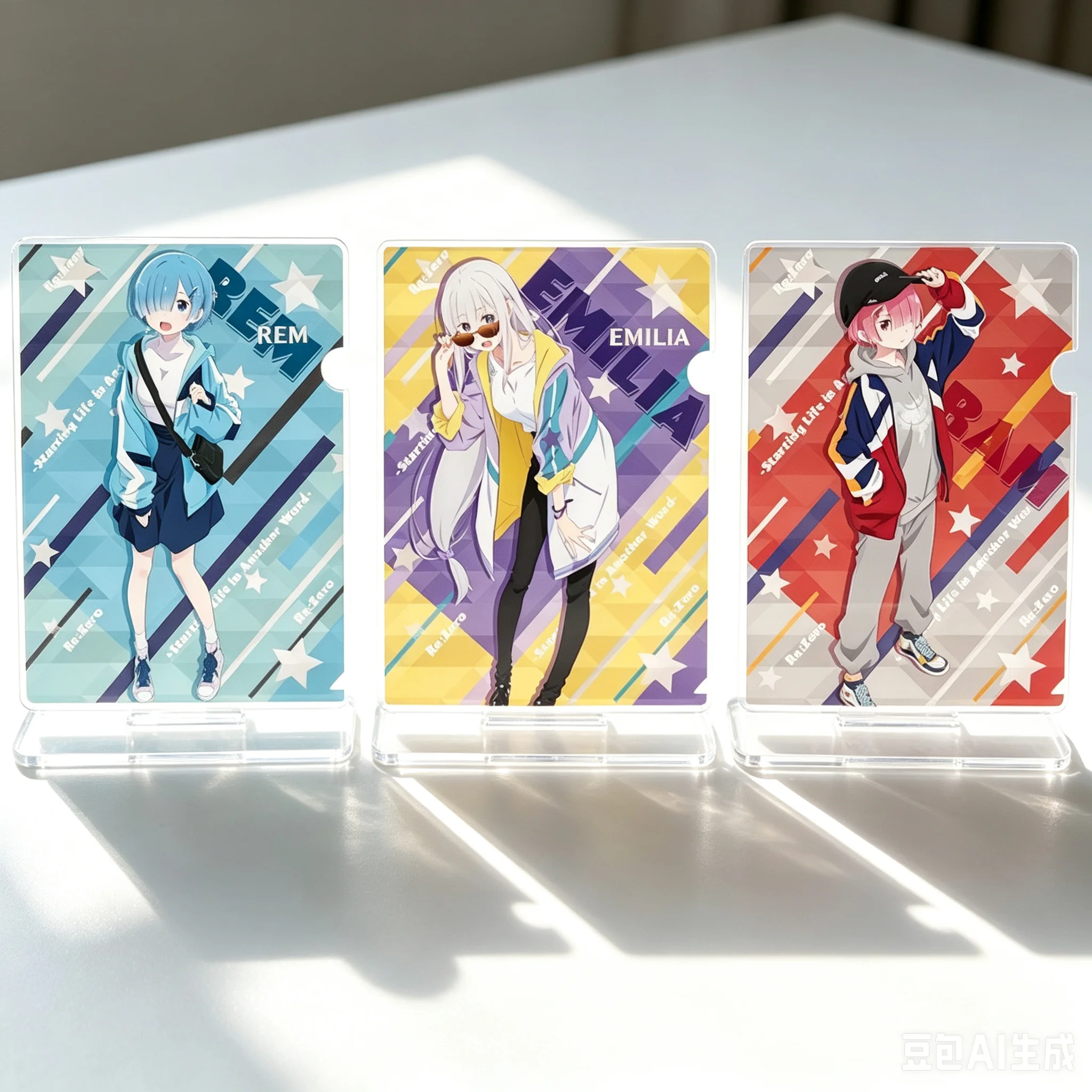15cm Anime Acrylic Stand Model Re:Zero -Starting Life In Another World- Bookshelf Decoration Lovely Products For Fans Keychain
