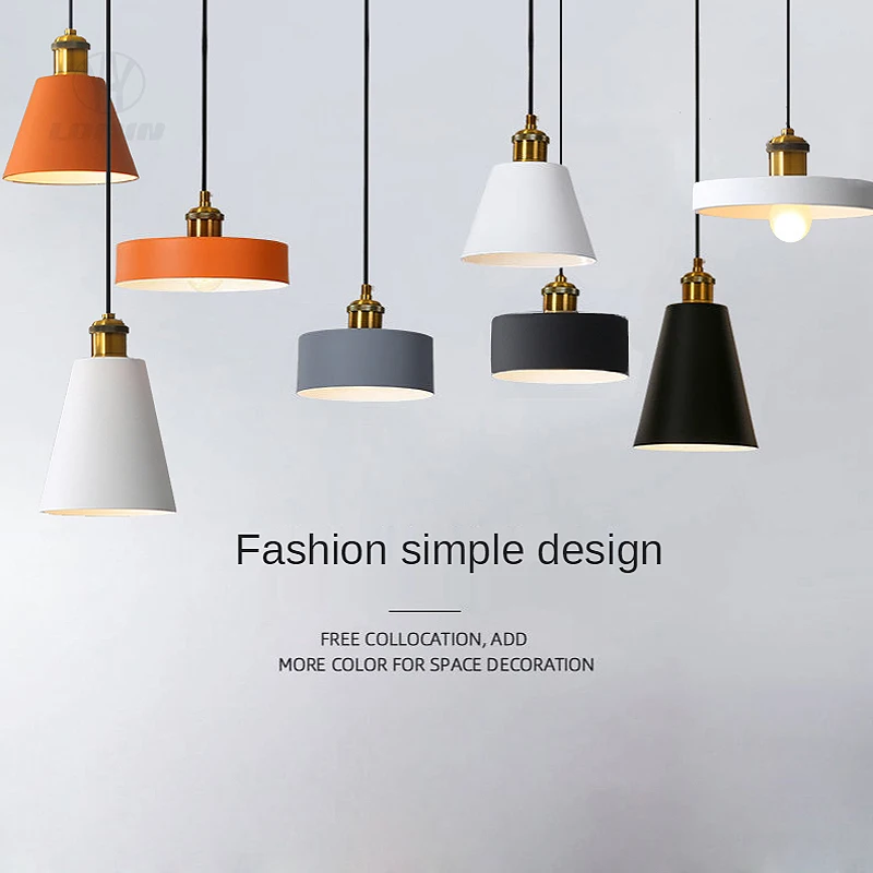 

Minimalist Loft Pendant Lights Modern Retro Hanging Lamp Lampshade Decor Kitchen Dining Bedroom Restaurant Light Fixtures