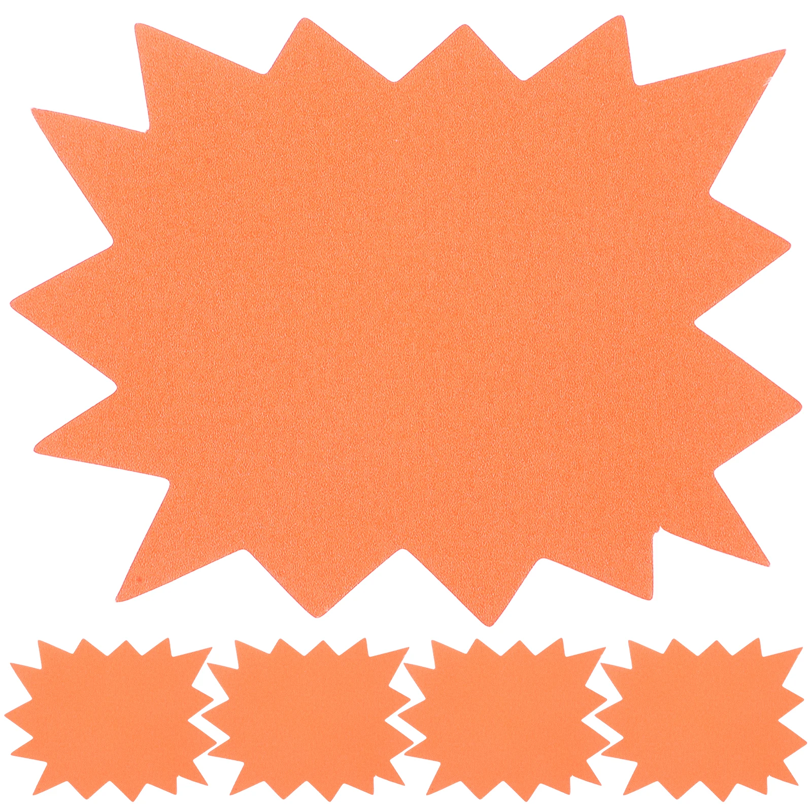 

250 Pcs Price Tags Labels Fluorescent Explosion Stickers Blank Display Promotional Cards Retail Store Clothing Shop