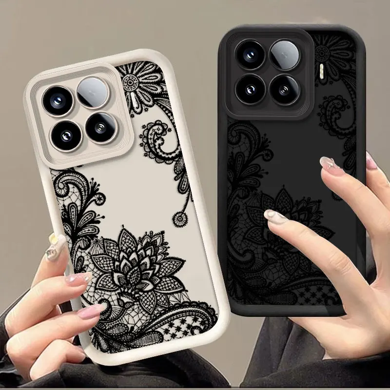 Flexible Silicone Case For Xiaomi 17T Pro Mi 17T 5G Protective Cover Shockrpoof Lace cat Print Pattern Funda