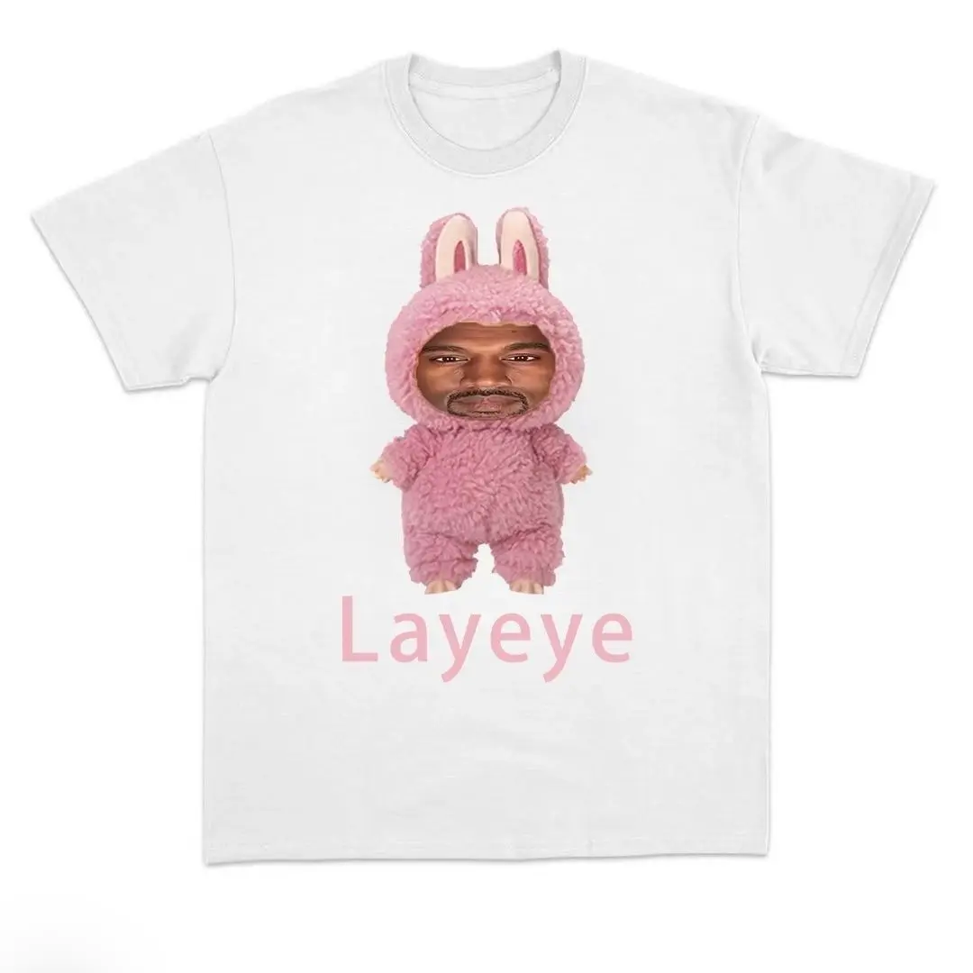 تي شيرت Parody Kanye Layeye تي شيرت إبداعي بأكمام قصيرة وممتع نقي وتي شيرت مضحك لكل من النساء