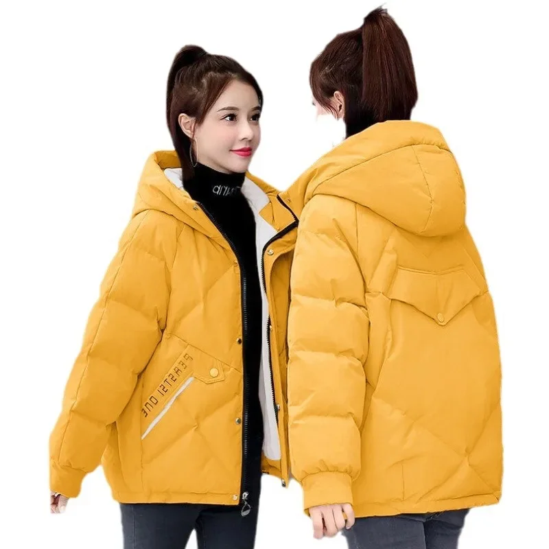 Women\'s Jackets 2024 New Women Parkas Winter Jacket Hooded Loose Cotton Padded Parka Female Casual Oversize Puffer Coat Outwear