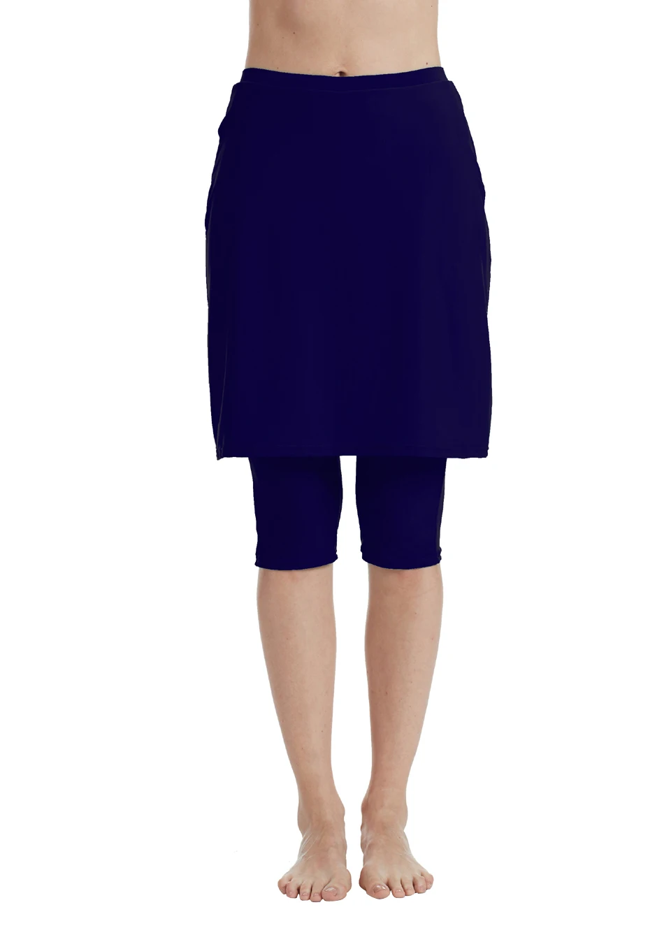 Women Dark BLue Swim skirt with leggings Cover Up