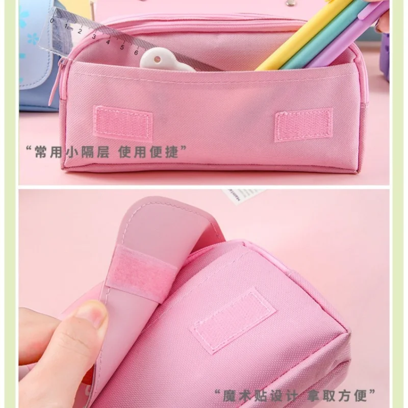 Imagem -04 - Impermeável 3d Pencil Case para Meninas Descompressão Pen Pouch Material Escolar Caixa Organizadora Estética Papelaria Coreano Bonito Kawaii