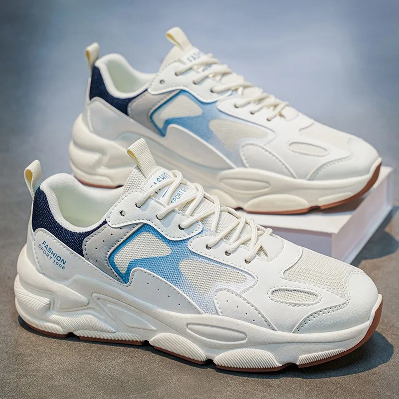 Men Platform Works Shoes Elevator Sneakers Outdoor Breathable Wear-resistant Hiking Shoes Versatile Casual Sports Shoes Zapatos