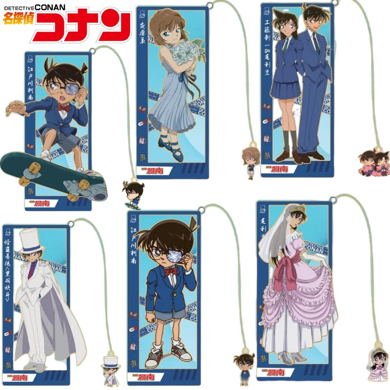 Detective Conan Shinichi Kudo Ai Haibara chico el ladrón fantasma marcapáginas de Metal papelería exquisita bidimensional de alto valor