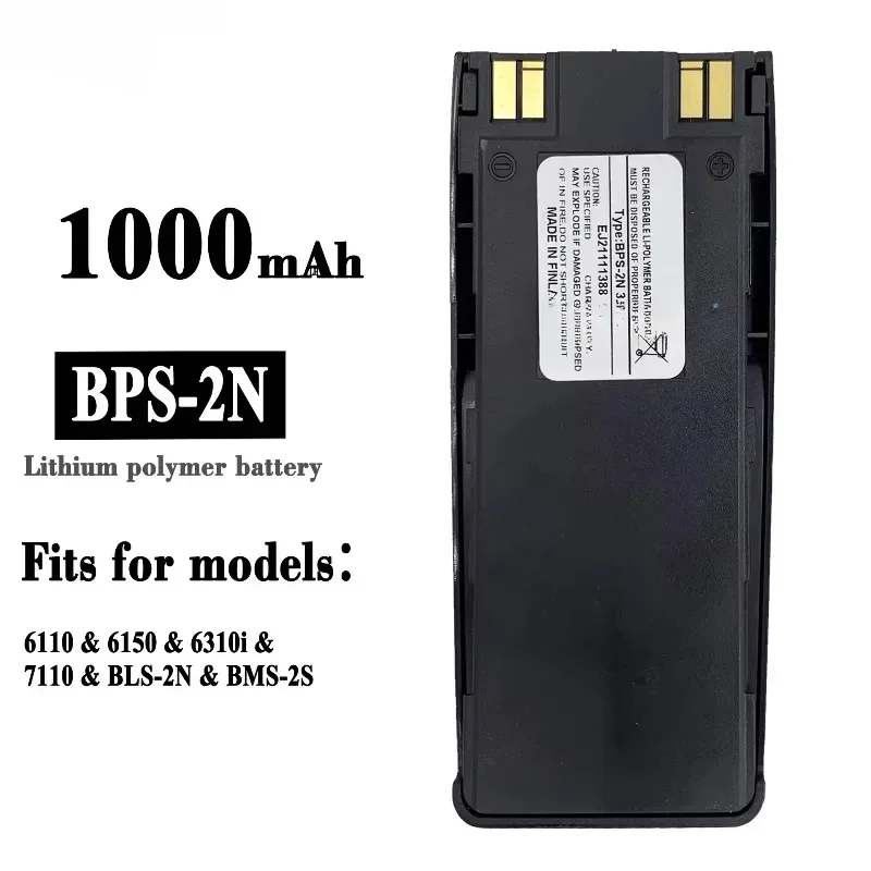 New BPS-2N 3.6V 1000mAh Mobile Phone Battery for Nokia 6110 6210 6150 6310i 7110 5185 5120 5165 3285 BLS-2N BMS-2S Batteries