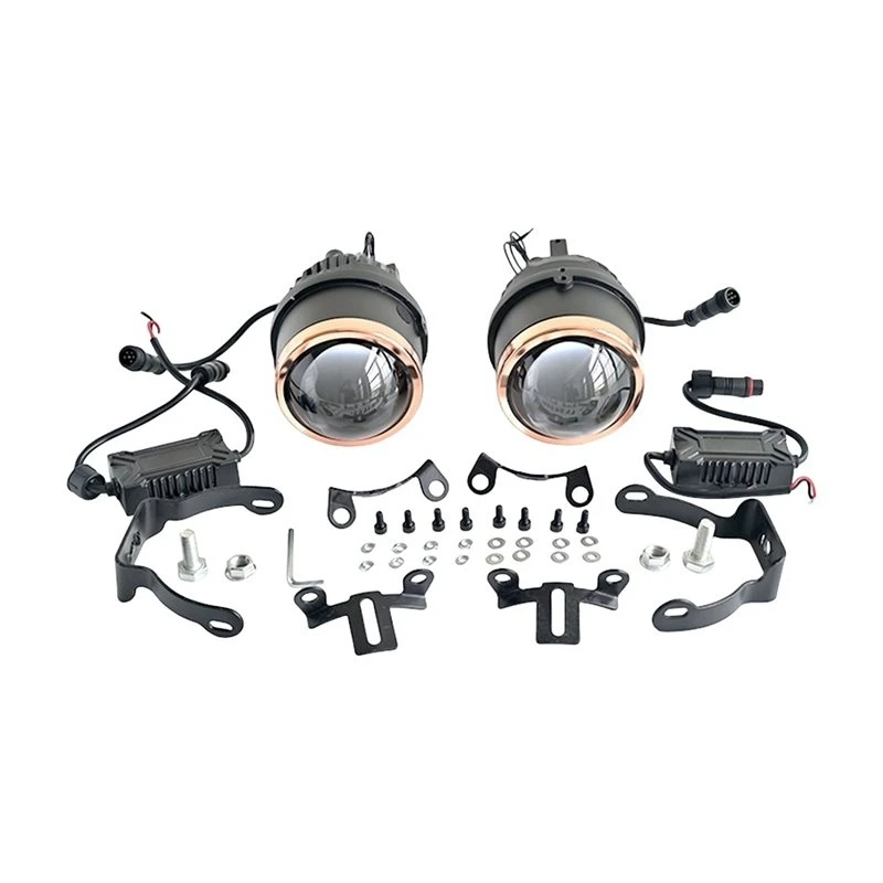 Simple Universal Fog LED Light Tricolor 3Inch 4300K 3000K 6000K Bi LED Fog Lights Car Projector Lens Driving Lamp Lenses 1