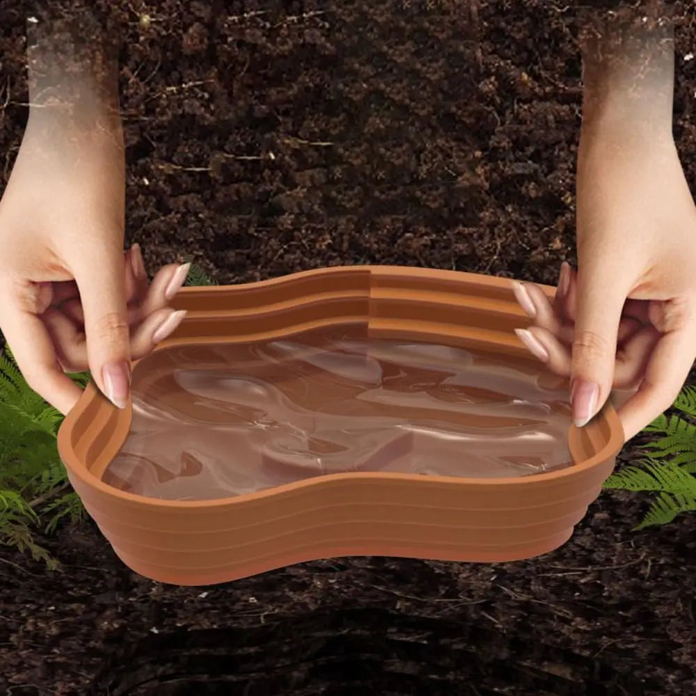 Stair Design Turtle Bathing Basin Anti-Slip Plastic Reptiles Water Basin Professional Large Size Amphibian Water Bowl Frog