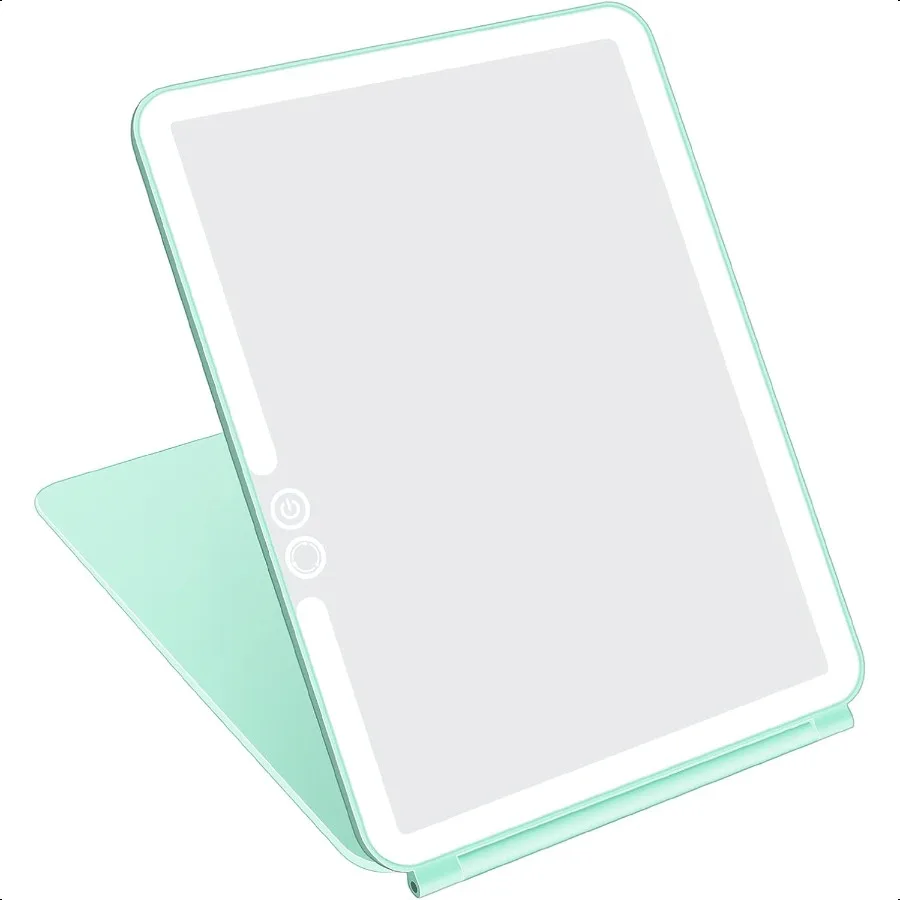 

Folding Travel Mirror Lighted Makeup Mirror with 72 LEDs 3 Colors Light Modes USB Rechargable Portable Ultra Thin CompactVanity