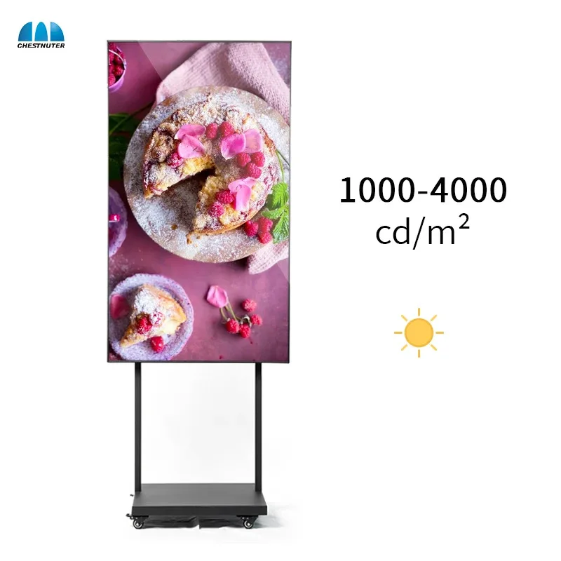 

43"Android advertising high brightness LCD display 2500nits Showcase screen Window lcd screen HD digital window display monitor