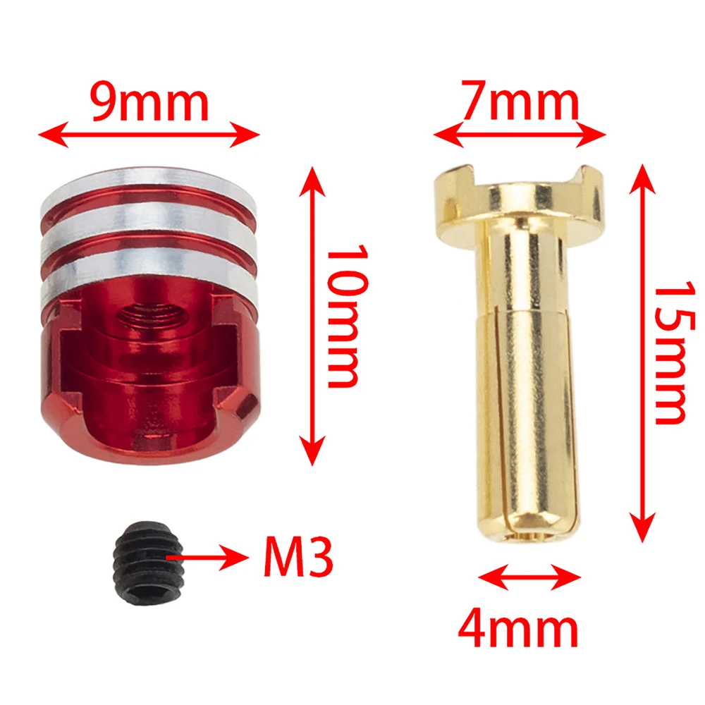 4 szt. Uchwytów na baterie do radiatora z mosiężnymi pociskami 3.5/4/5mm do 1/10 zdalnie sterowanej ciężarówki zmodyfikowany samochód akumulatora