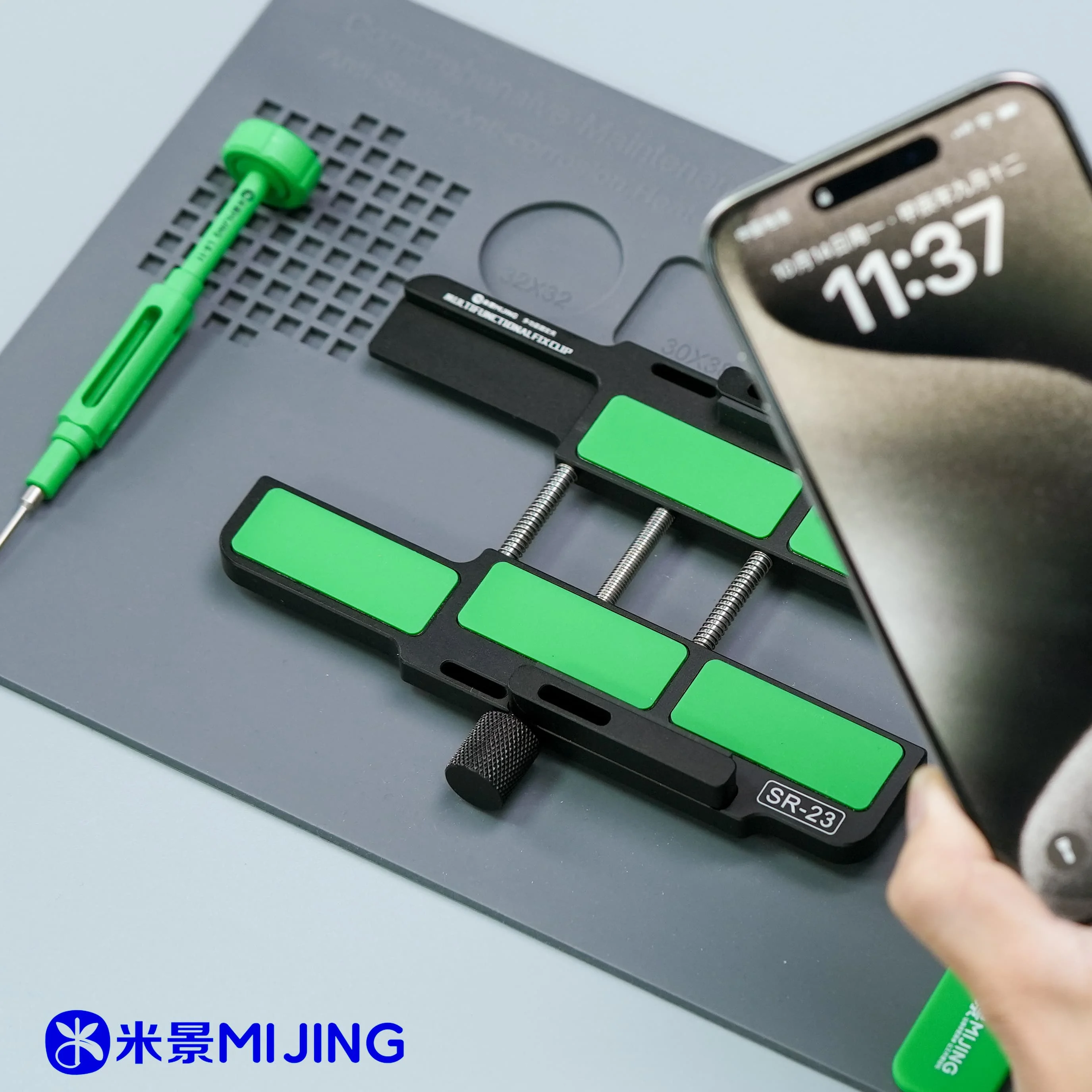 Mijing SR23 Universal Side Hanging Fixture Rear Cover Folder Phone Screen LCD Glass Battary Repair Removel With Silicone Sucker