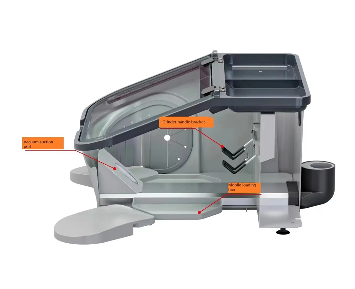 Dust Collector Vacuum Cleaner Polishing Workstation Vacuum Extractor Sandblaster box for Grinding Polishing Dental Lab Equipment