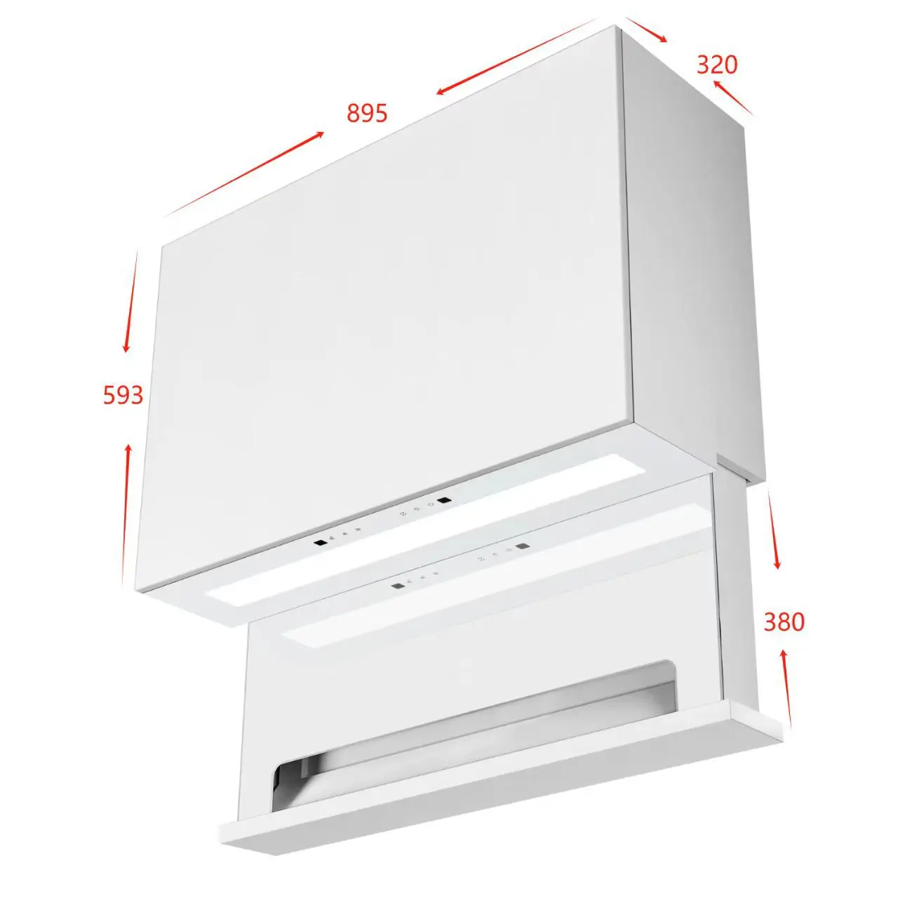 Hood with Baffle Filter Stainless Steel Housing for Household and Hotel Use Intelligent New Fully Embedded  Range