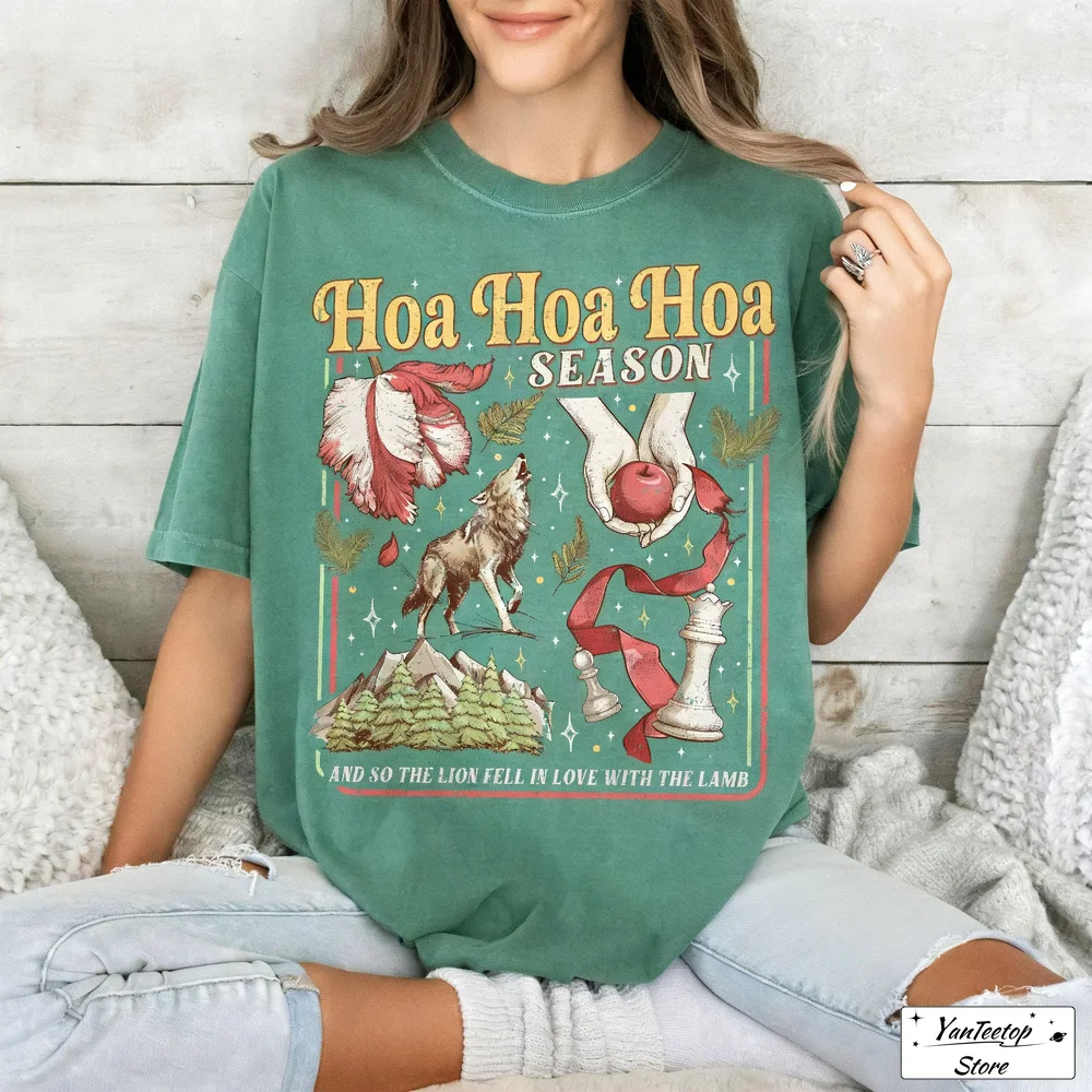Camiseta de algodón para mujer, camiseta inspirada en Crepúsculo, camiseta de vampiros de temporada Hoa Hoa, regalo para amantes de los libros, Tops cortos de moda