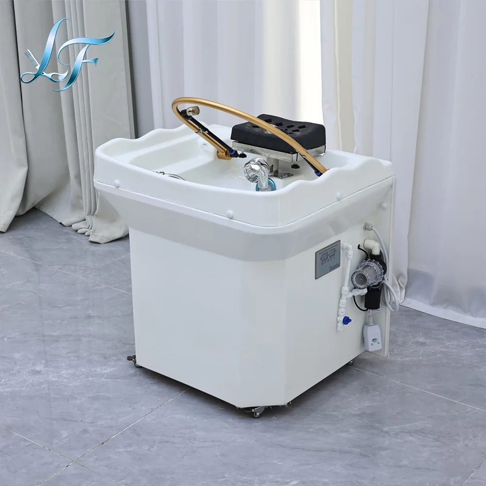 

Movable Portable Head Spa Shampoo Basin Hydrotherapy Fumigation Massage Function Water Circulation System High Quality Durable