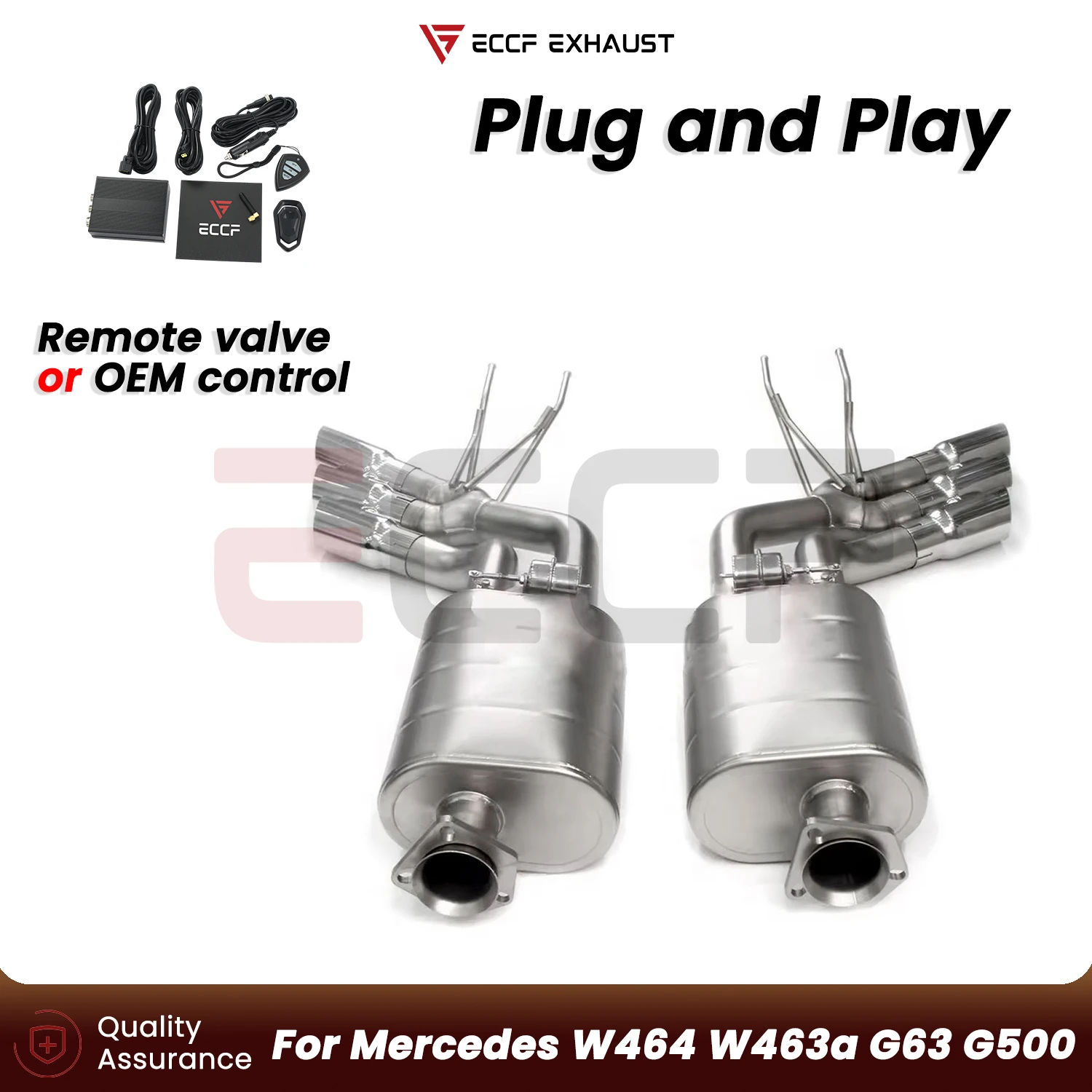 Sporty Stainless steel Catback Exhaust FOR Mercedes W464 W463a G63 G500 T304  Aggressive Exhaust Sound Plug and Play
