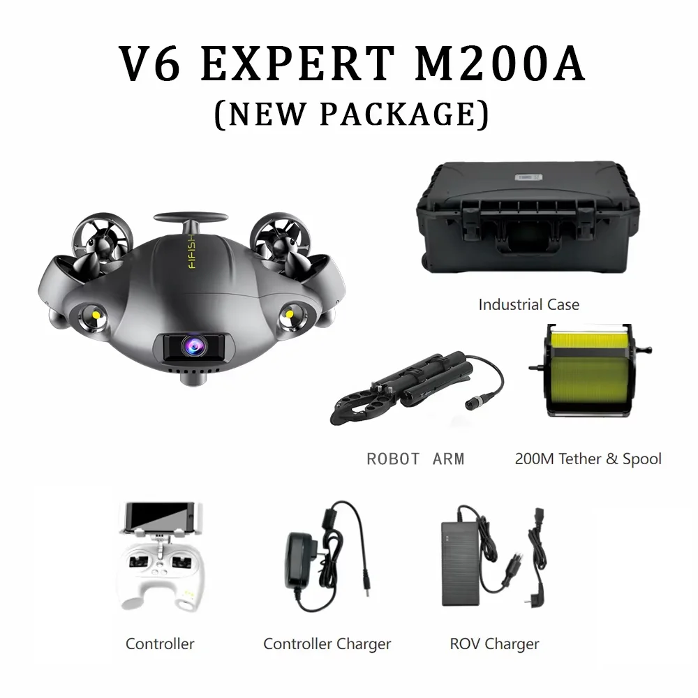 Fifish V6E M200A The New Underwater Robot Professional Long Range UHD Camera With Led Lights view 2