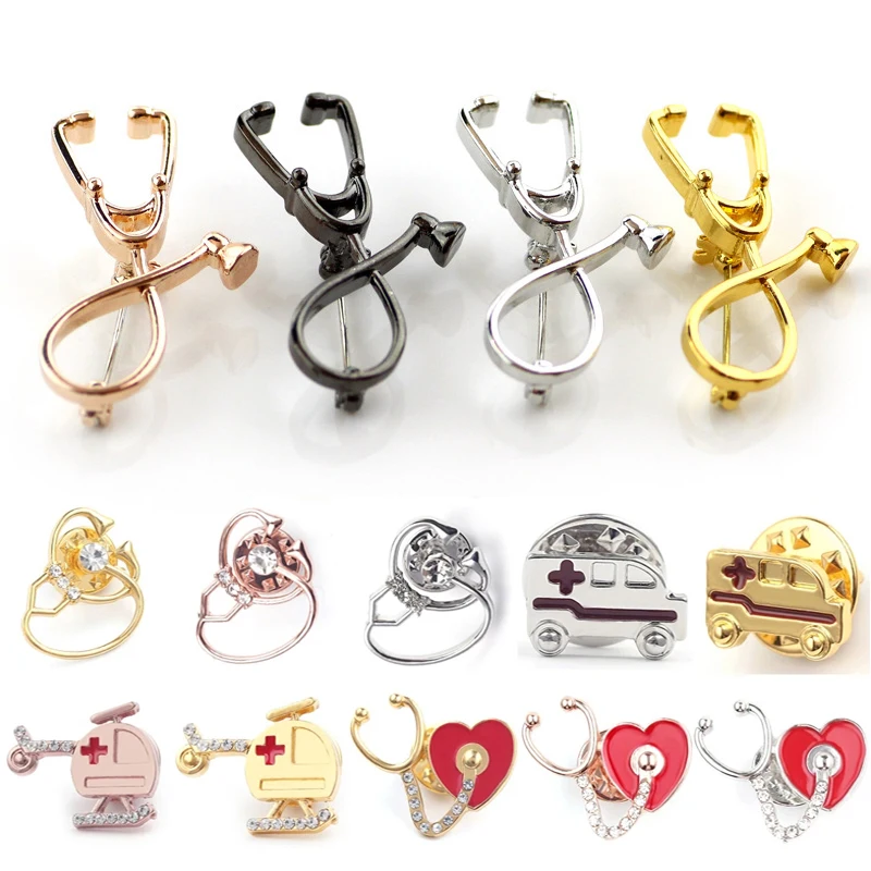 

Christmas Gift Newborn Brooches Doctors Nurse Medical Jewelry Lapel Pin Metal Women Accessories