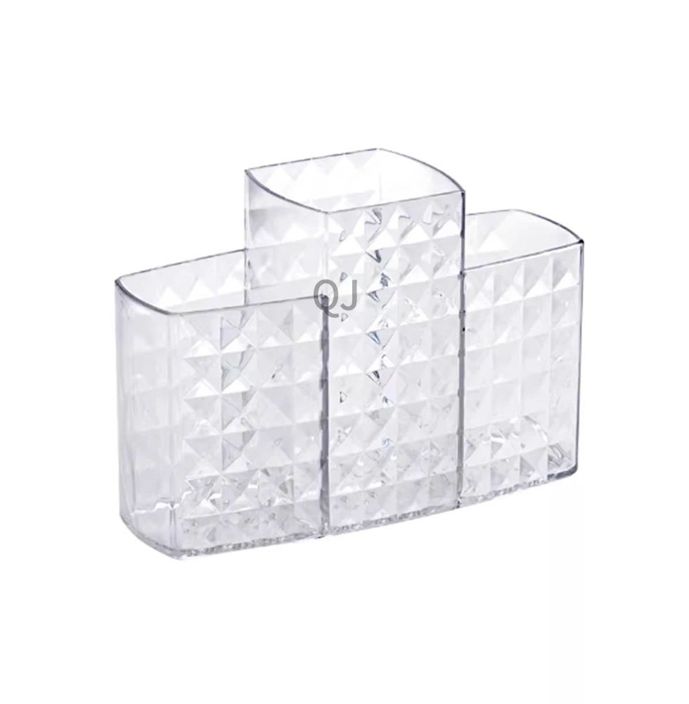 Transparent cosmetic brush bucket dresser cosmetic storage box shelf desk eye shadow brush finishing box