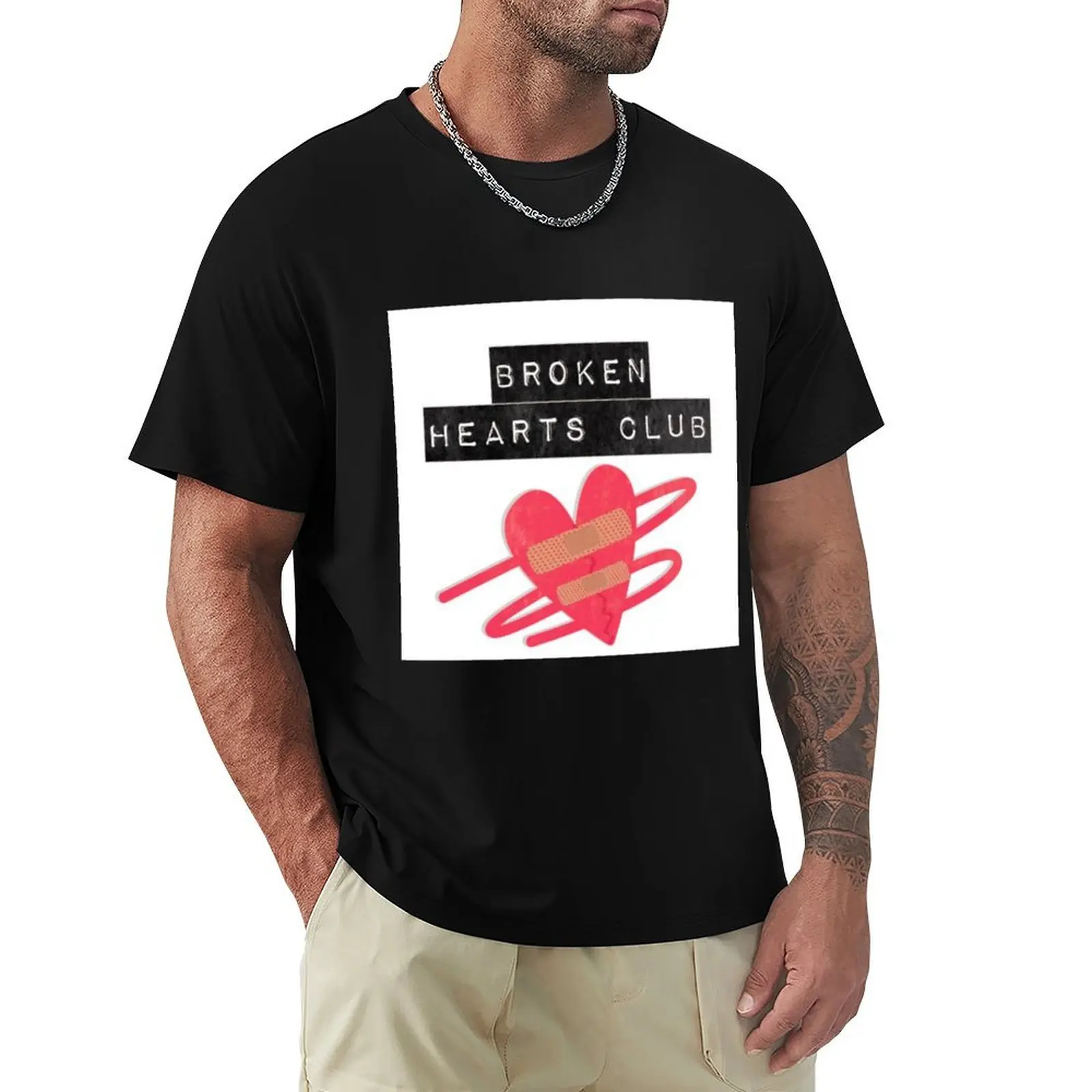 

Broken Hearts Club T-Shirt Big and Tall Solid Color T-Shirt
