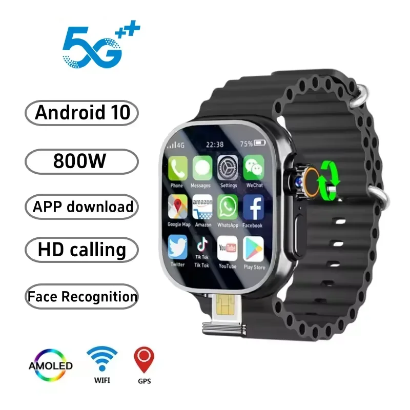 

S10 Ultra Max DW99 Smartwatch 4G Android 10.0 2.2inch Amoled Rotary Camera Video Call GPS WIFI App Download DW99 Smart Watch