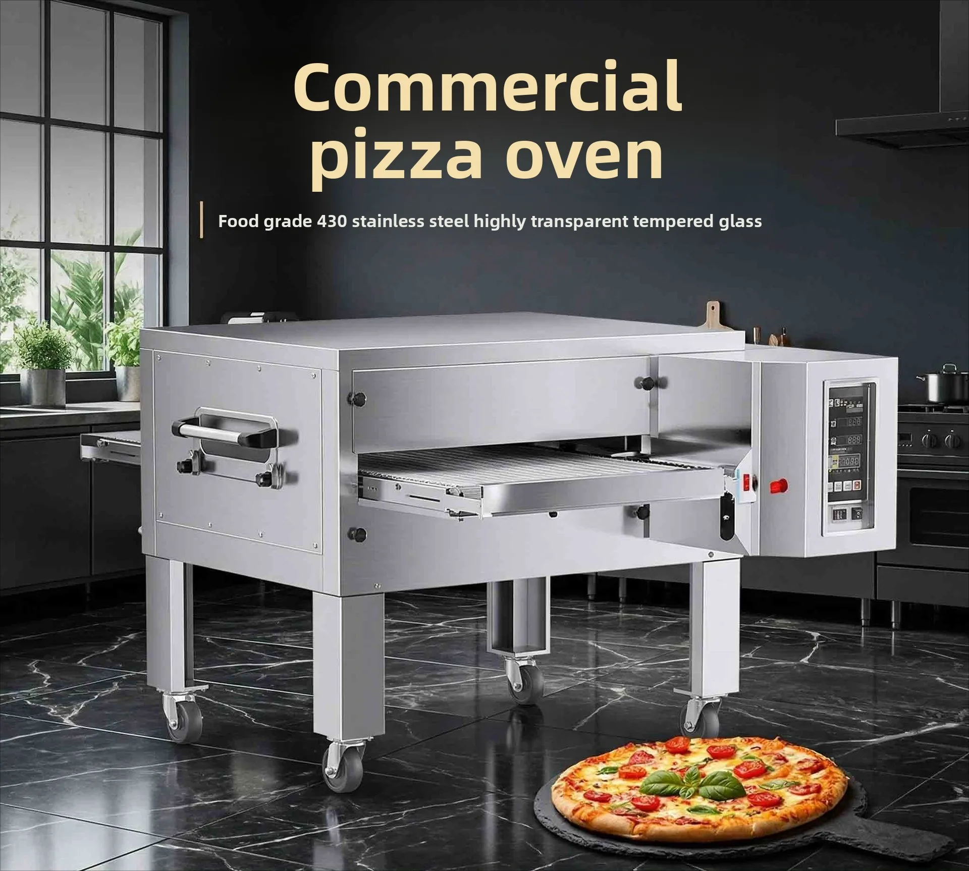 CX Commercial Crawler Pizza Oven Hot Air Circulation Pizza Oven Automatic Chain Oven