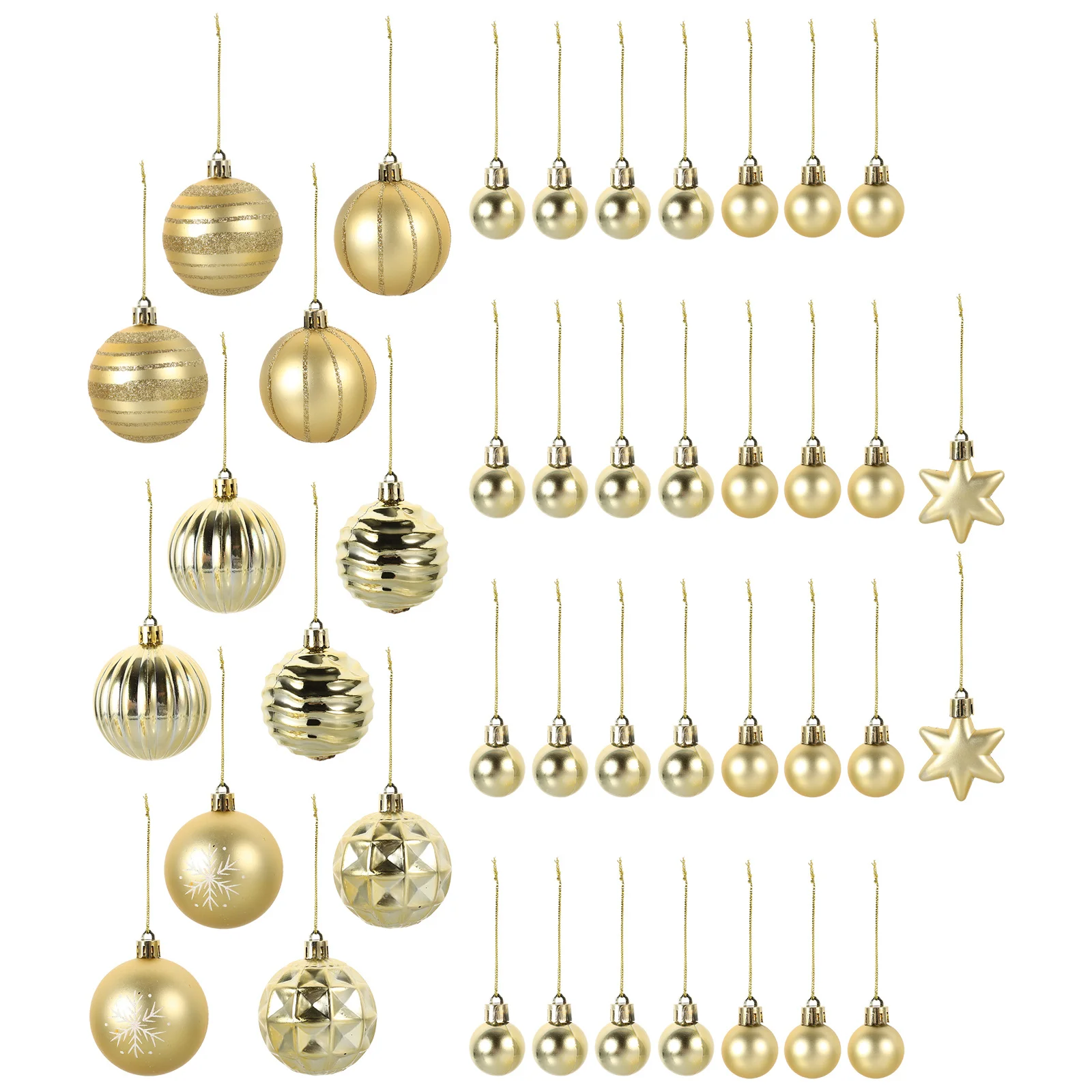 

42pcs Christmas Ball Ornament Xmas Hanging Props Plastic Decorative Hanging Ornaments For Tree Fireplace Home Party Xmas Tree