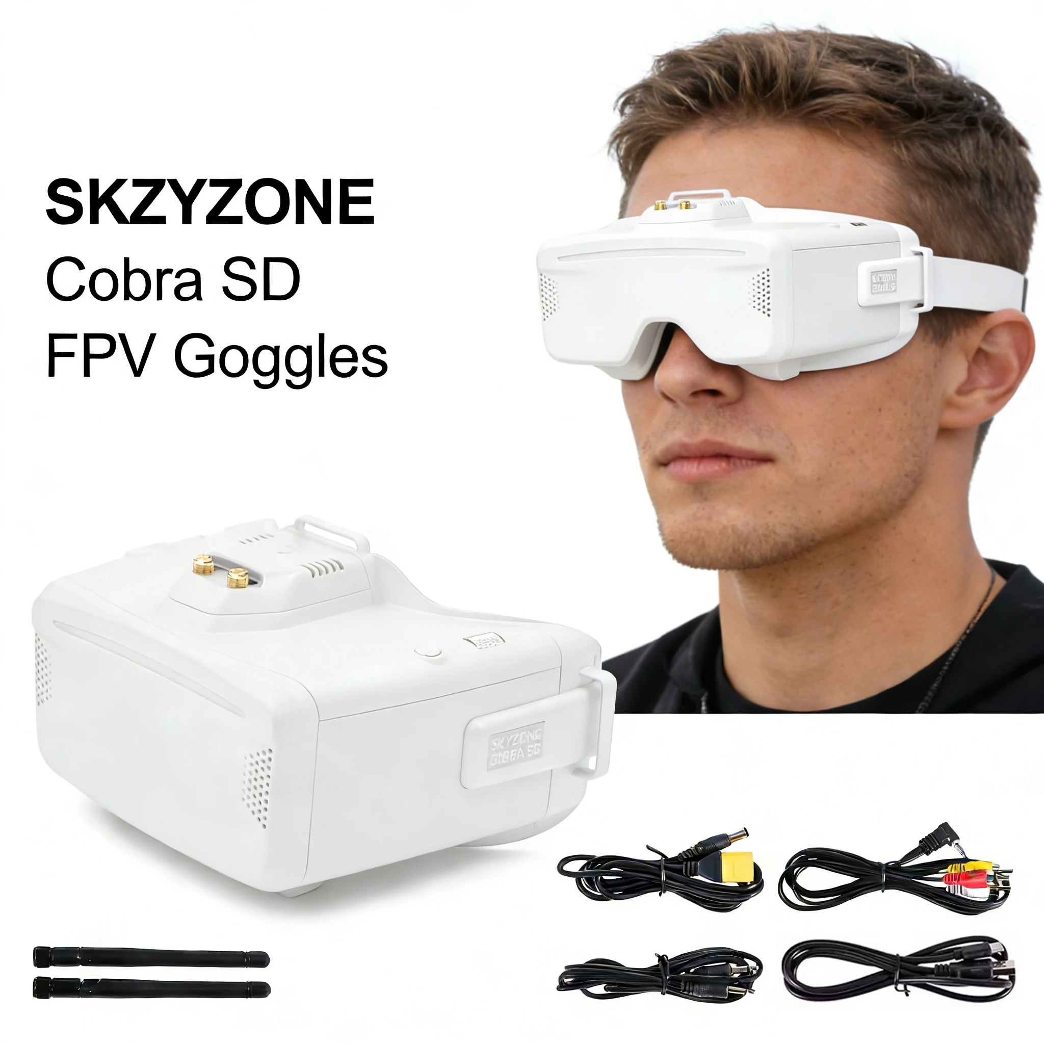 Skyzone COBRA SD/X V4 FPV Goggles | 5.8GHz High-Clarity Headset for FPV Racing Drones