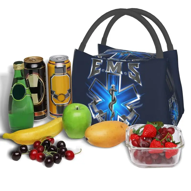 Emt نجمة الحياة المسعف طبيب إسعاف معزول حقيبة الغداء للتخييم السفر مانعة للتسرب الحرارية برودة بينتو صندوق النساء #6
