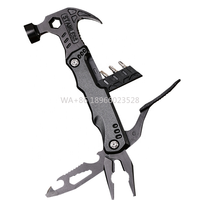 Amazon Hot Selling 10 in 1 Multifunctional Multi Tool Folding Safety Claw Hammer Steel Handle Outdoor Nail Hammer MultiTool
