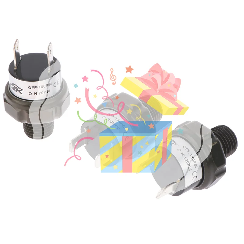 1Pcs Heavy Duty 1/4 NPT Air Compressor Pressure Control Switch Valve 70-100PSI 90-120PSI 120-150PSI