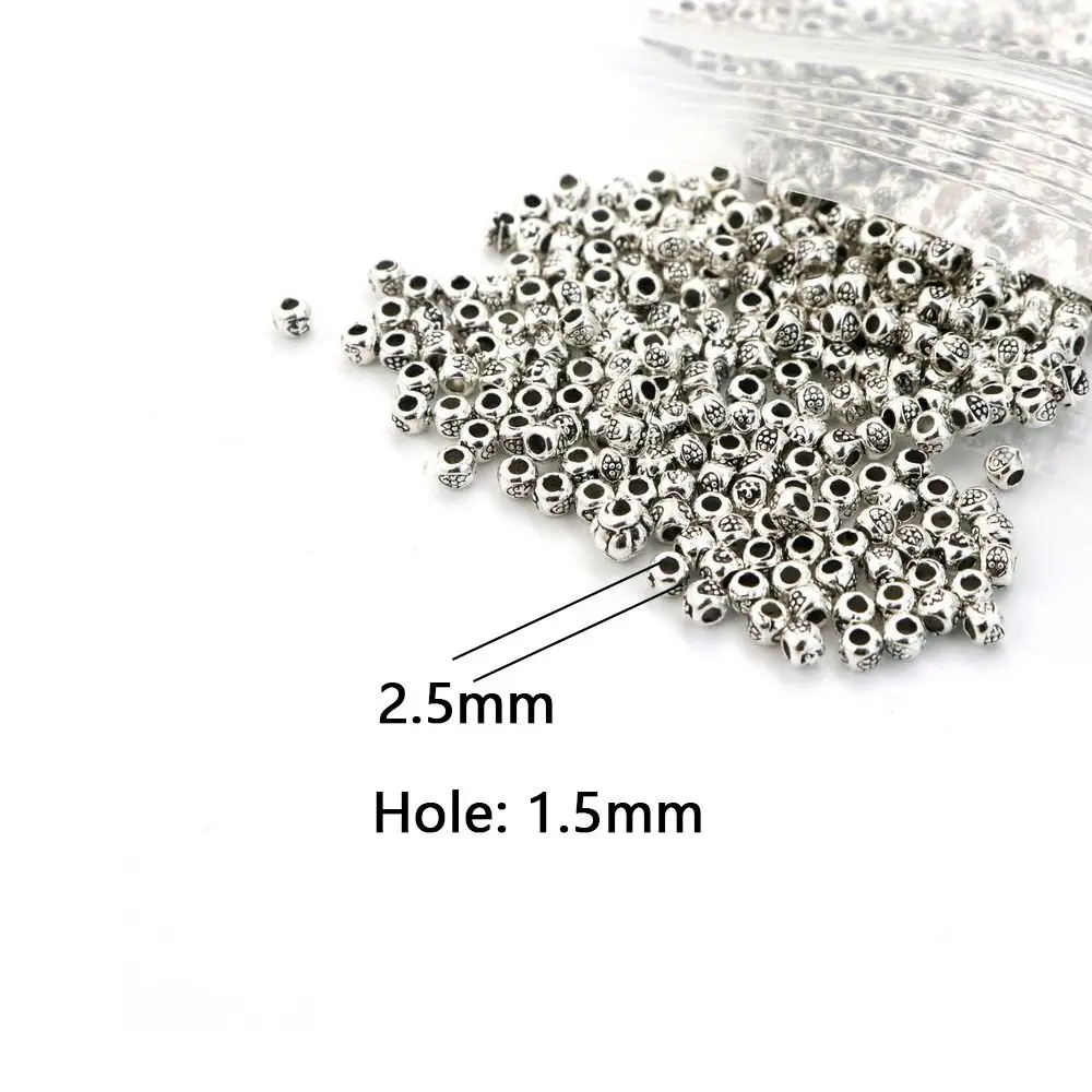 1 Pack Antique Color Big Hole Flower Seed Space Loose Metal Beads For Jewelry Making Diy Finding Bracelet Necklace Accessories