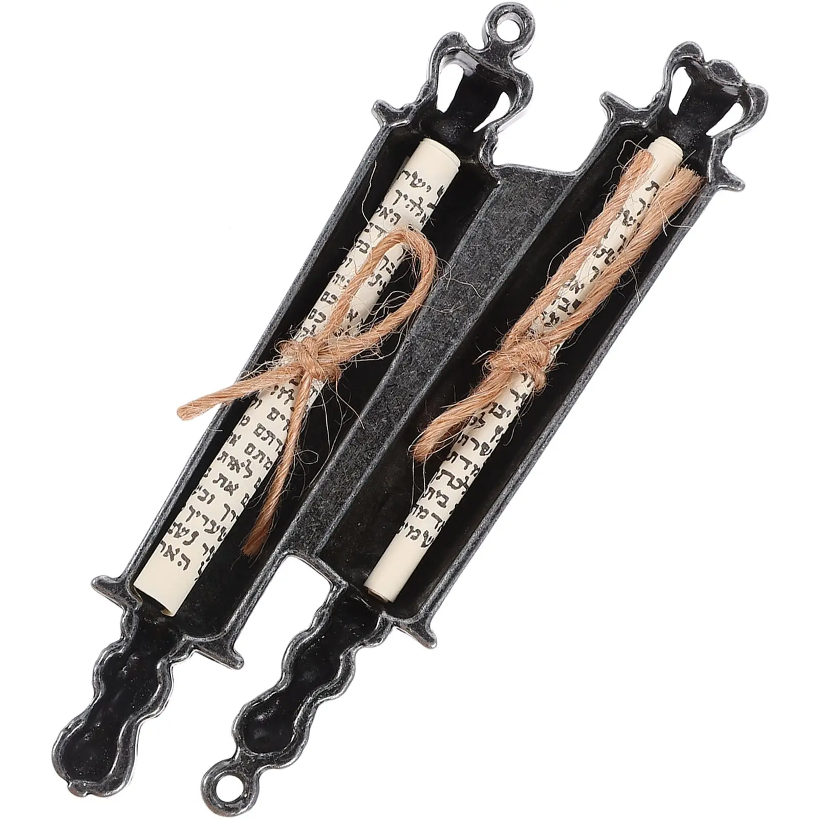 

1 Piece Metal Mezuzah Doorpost Set Home Decor Religious Blessing Design Compact Size Jewish Gift