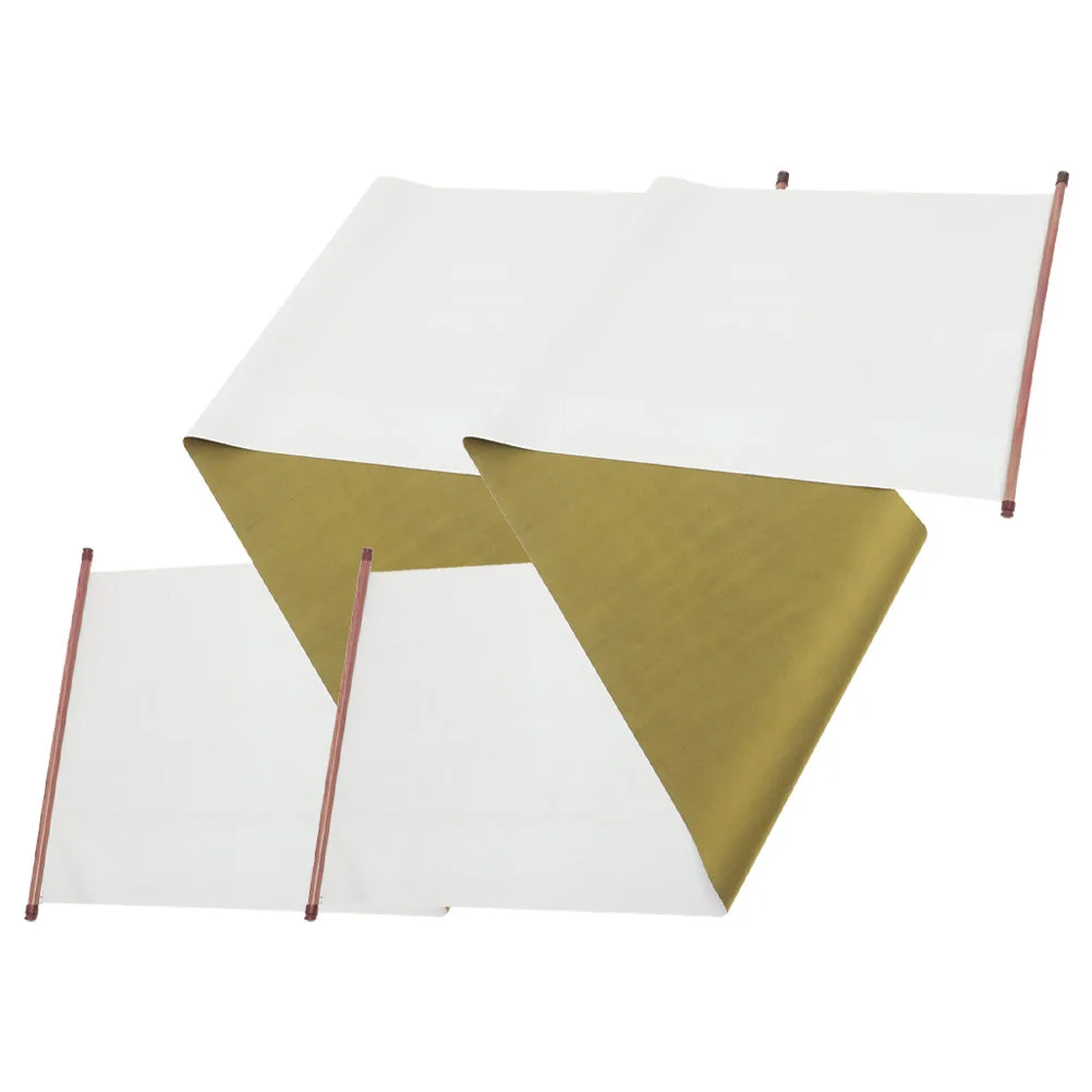 

2pcs Retro Chinese Calligraphy Scroll Blank Water Writing Cloth Reusable Practice Mat Traditional Artistic Supplies For