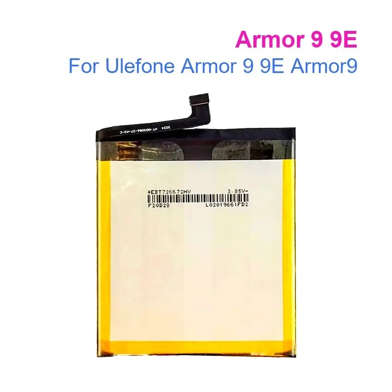 Armor 9 9E Mobile Phone Battery For Ulefone Armor 9 9E Armor9 6600mAh Real Capacity