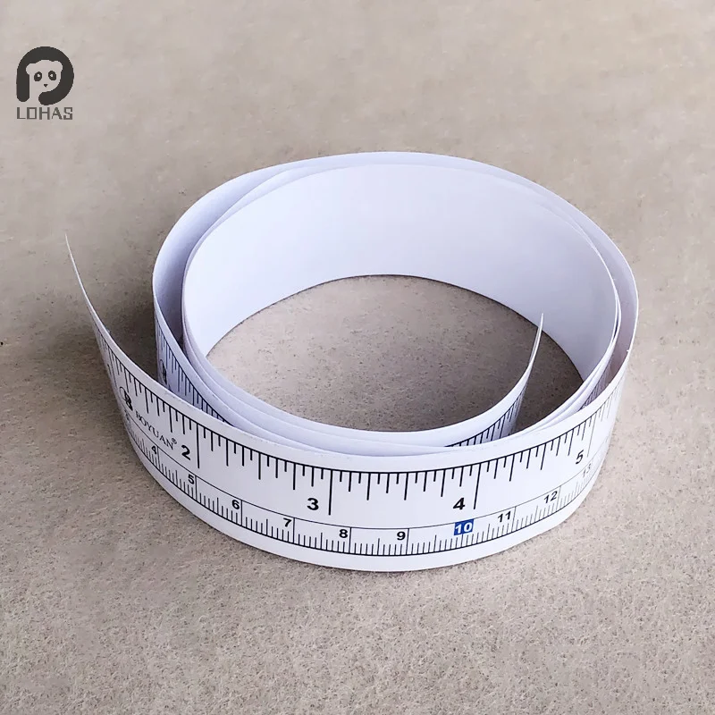 90cm Self-Adhesive Measuring Tape Imperial Metric Scale Ruler Sewing Machine Sticker Drafting Table Workbench Ruler