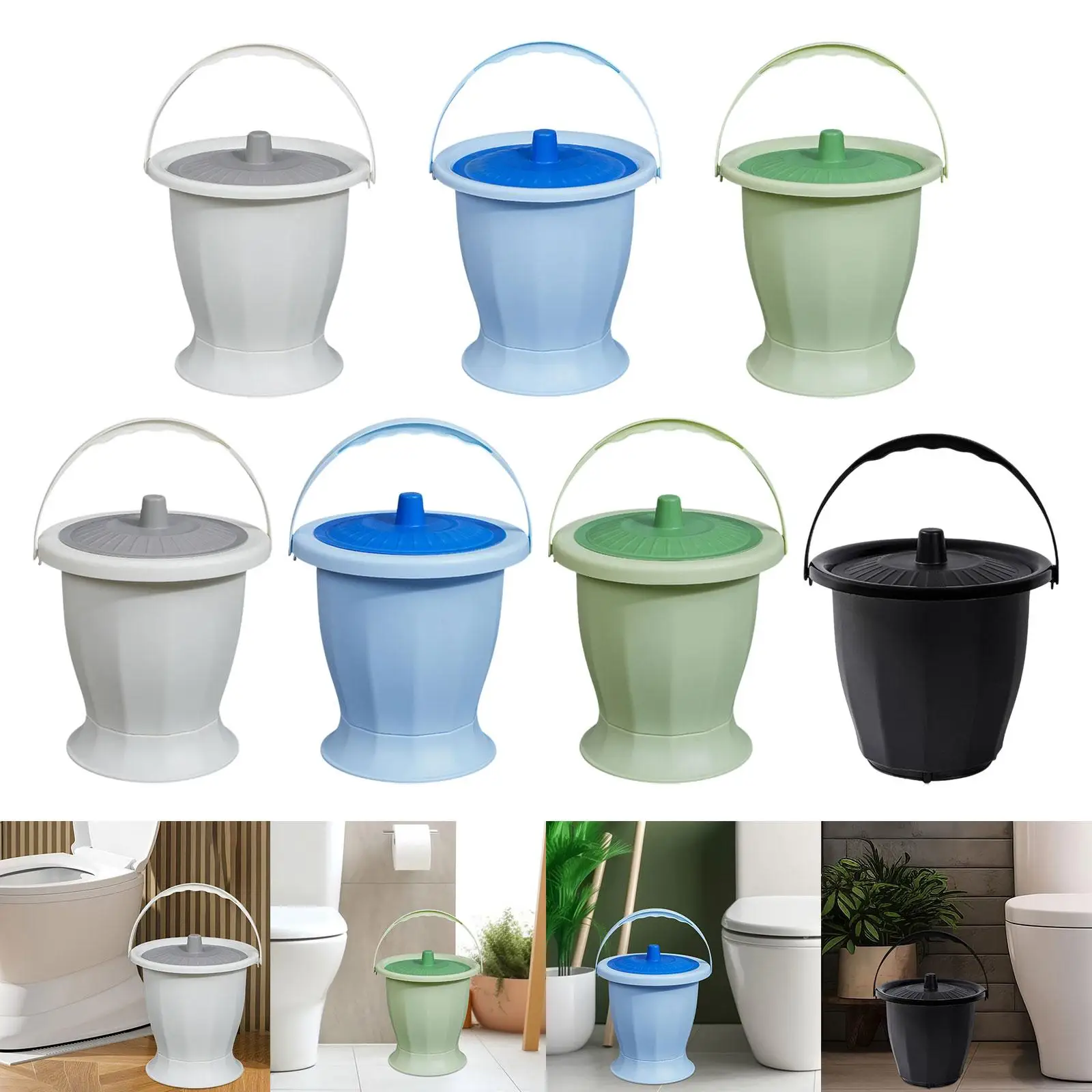 Potty Urinal Bottle with Lid Urine Bucket Urine Pots Spittoon Chamber Bucket for Elderly Female Male Child Adults Children