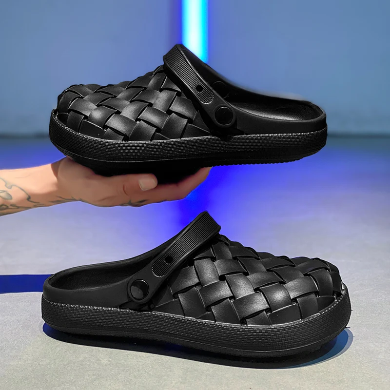 Summer New Men's Fashion Comfortable Soft Light Casual Slippers Sandals Home Outdoor Seaside Beach Non-slip Office Slippers
