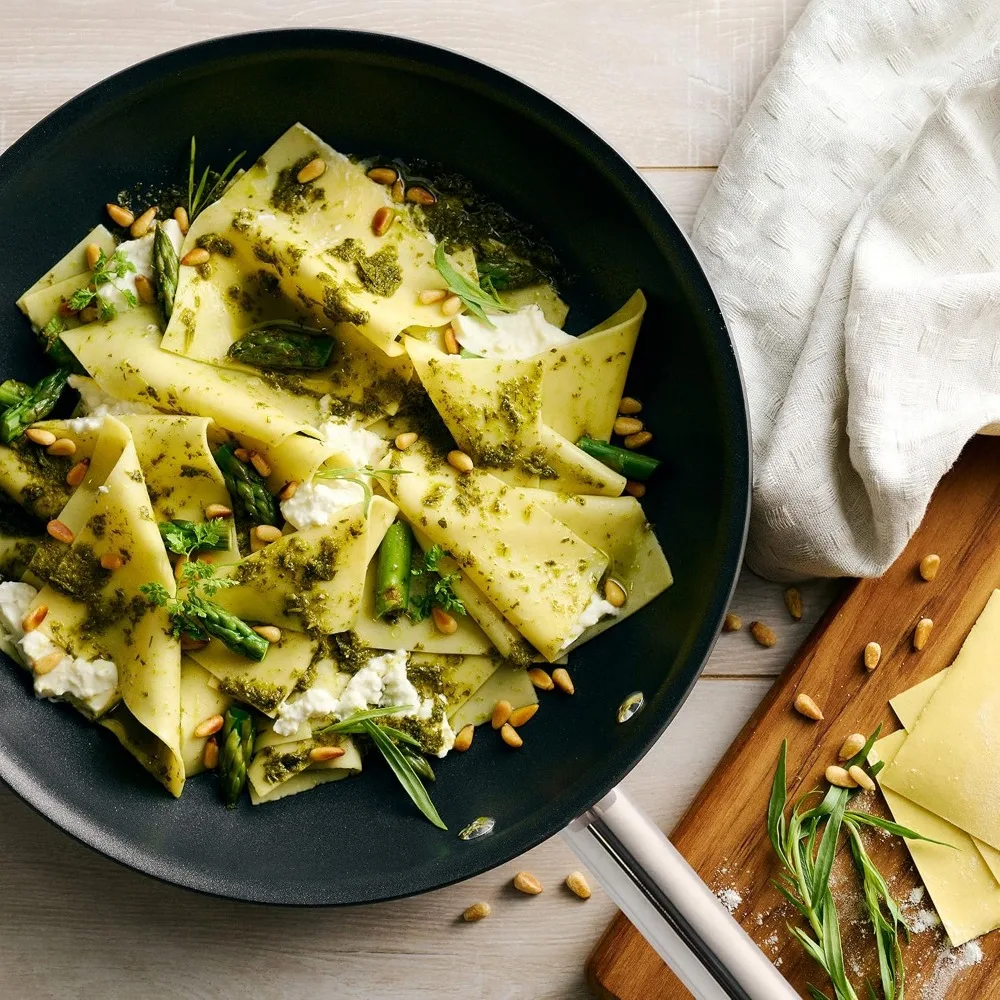 

12-Inch Non-Stick Frying Pan, Tri-Ply Stainless Steel Skillet for Home Chefs & Cooking Enthusiasts