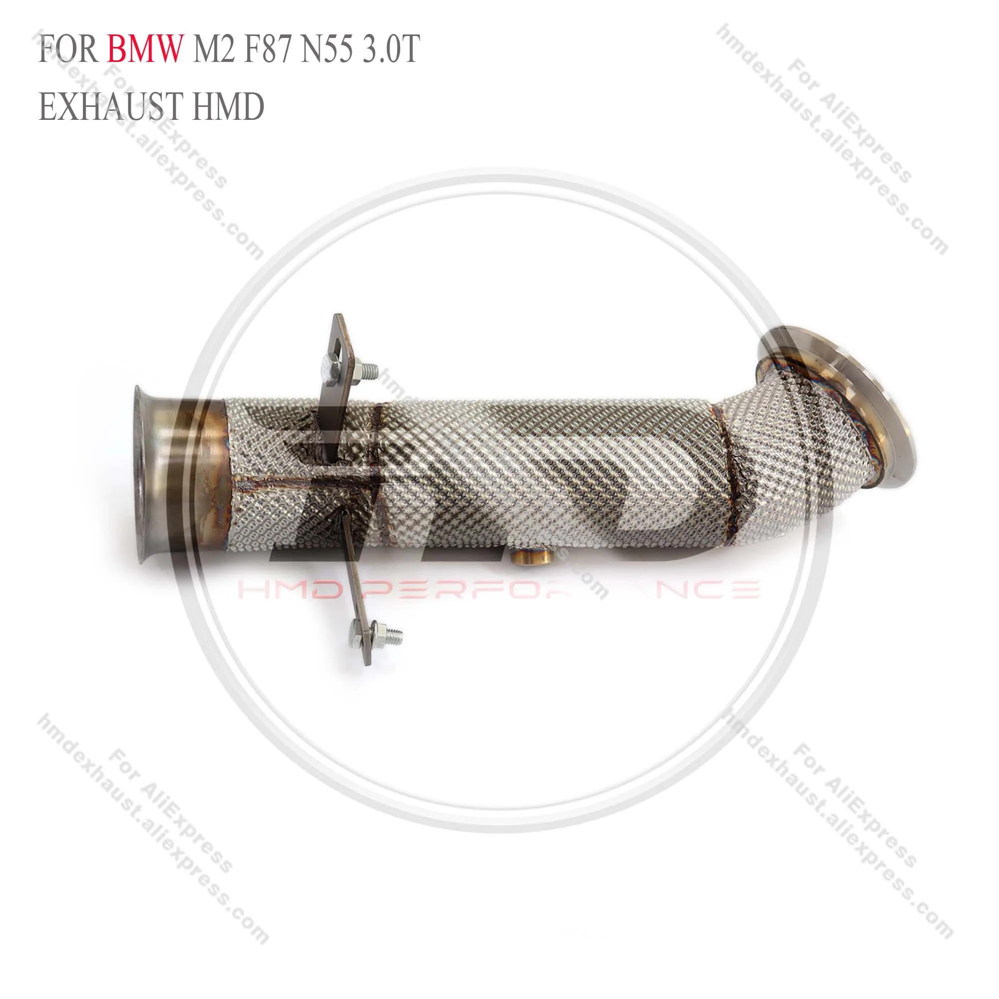 NO FAULT LIGHT Downpipe For BMW M2 F87 N55 3.0T Stainless Steel Exhaust System Heat Shield Non-destructive Installation HMD