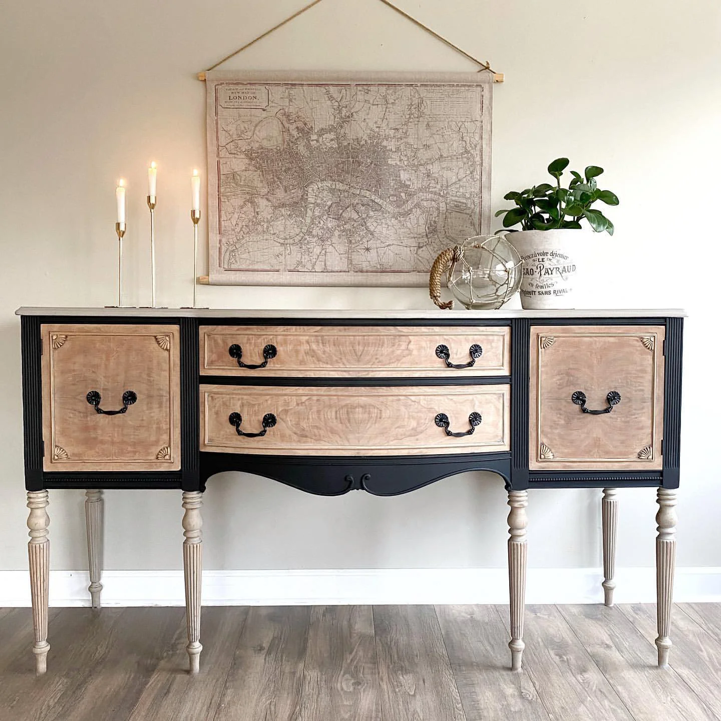 

sy-French Retro Solid Wood Contrast Color Living Room Porch Cabinet American Modern Simple Storage Locker Furniture%